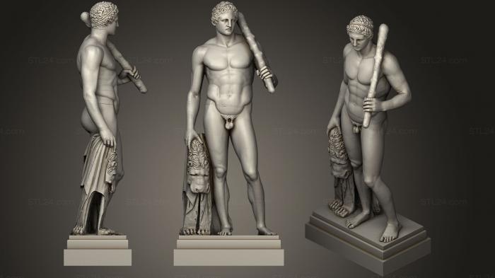 Статуи античные и исторические (Статуя 3, STKA_1486) 3D модель для ЧПУ станка